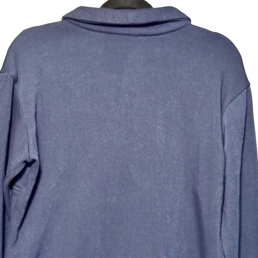 Evereve Chelsea Half Zip Long Sleeve Navy Blue Rainbow Zip Sweatshirt Small - Picture 10 of 14